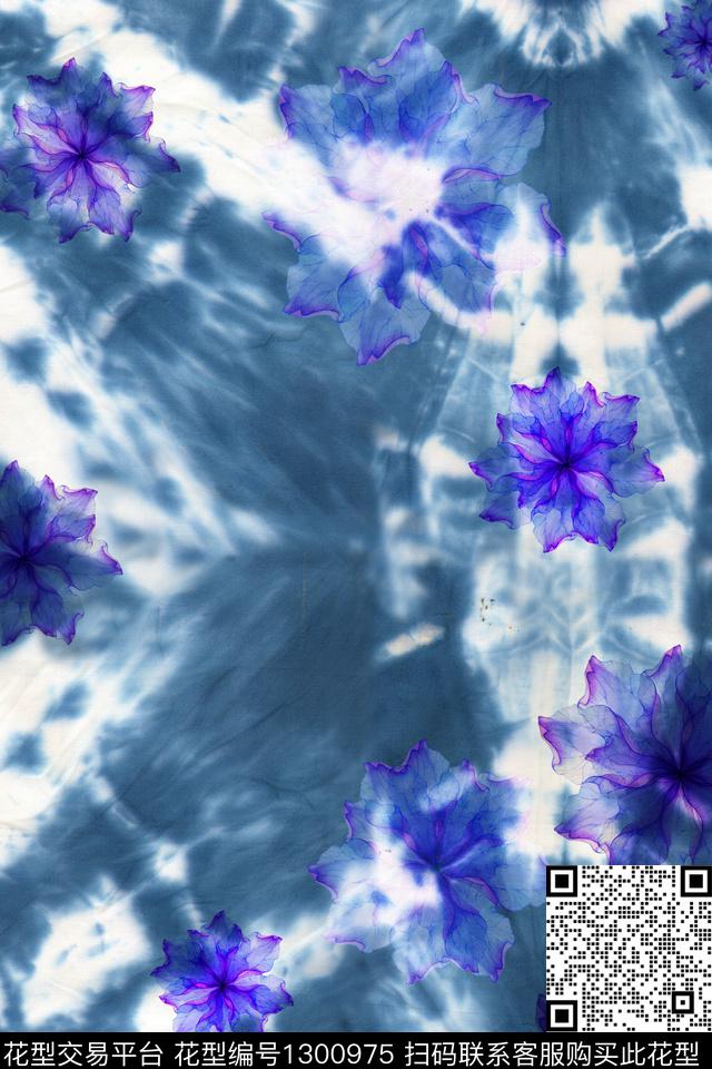 花卉肌理大牌风数码印花华亿平台下载（图片编号: 1300975） - 瓦栏（Walan）