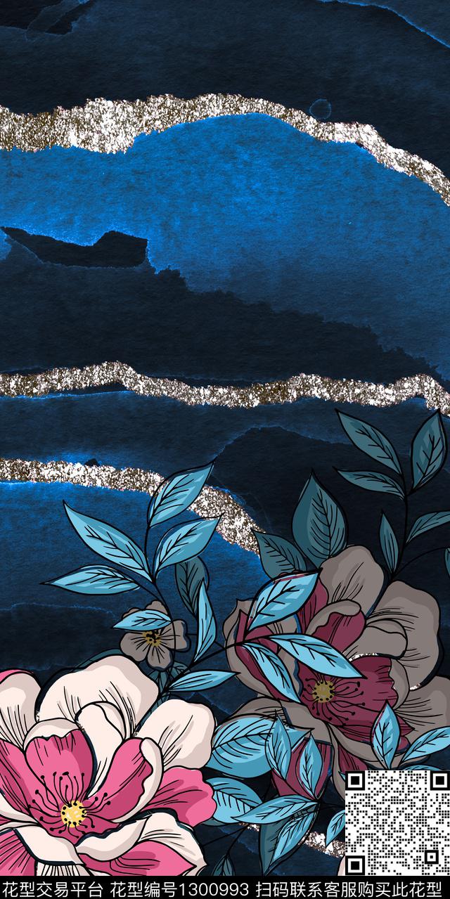 女装定位花女装花卉数码印花华亿平台下载（图片编号: 1300993） - 瓦栏（Walan）