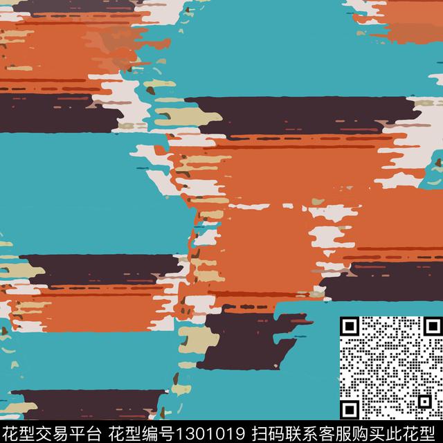 几何条纹手绘线条笔触传统印花华亿平台下载（图片编号: 1301019） - 瓦栏（Walan）