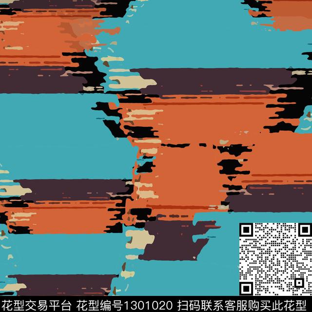 几何条纹手绘线条笔触传统印花华亿平台下载（图片编号: 1301020） - 瓦栏（Walan）