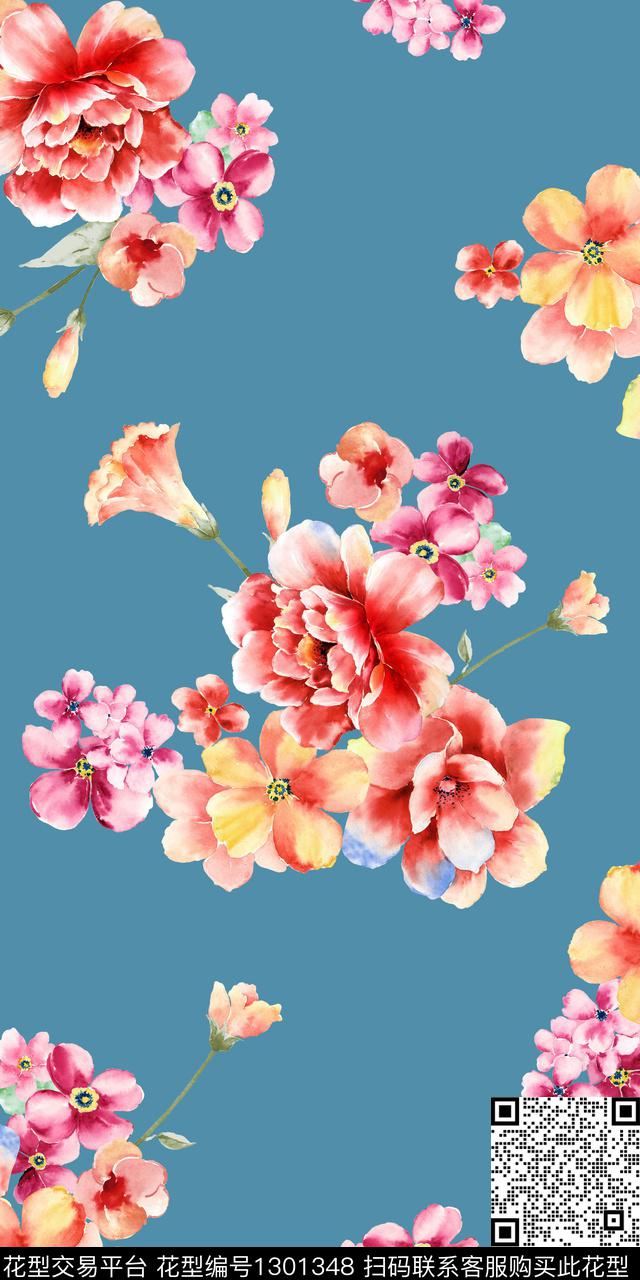 花卉绿植树叶热带华亿平台数码印花华亿平台下载（图片编号: 1301348） - 瓦栏（Walan）