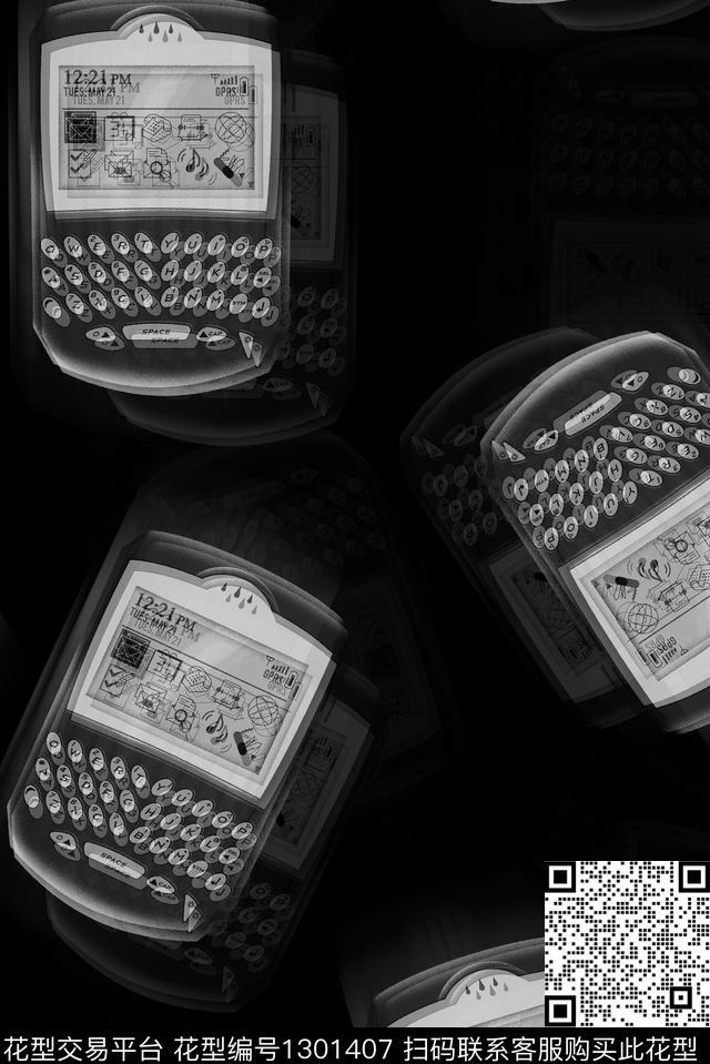 大牌男装数码科技几何炫酷数码印花华亿平台下载（图片编号: 1301407） - 瓦栏（Walan）