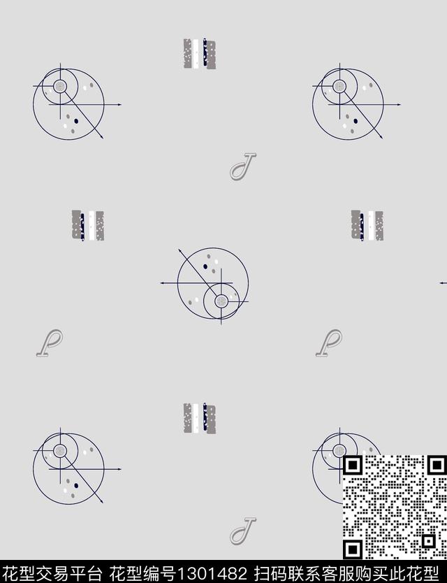 几何男装满版花大牌风传统印花华亿平台下载（图片编号: 1301482） - 瓦栏（Walan）