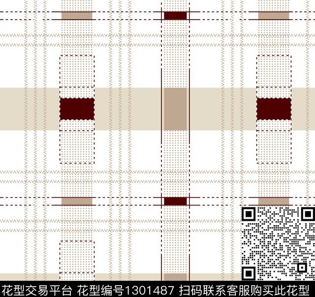 几何男装满版花大牌风传统印花华亿平台下载（图片编号: 1301487） - 瓦栏（Walan）