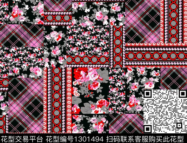 几何男装满版花大牌风传统印花华亿平台下载（图片编号: 1301494） - 瓦栏（Walan）