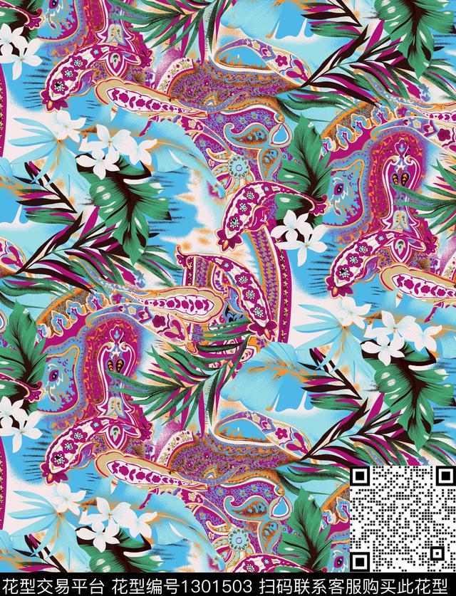 男装满版花大牌风传统印花华亿平台下载（图片编号: 1301503） - 瓦栏（Walan）