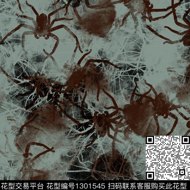 蜘蛛男装满版花抽象男装数码印花华亿平台下载（图片编号: 1301545） - 瓦栏（Walan）