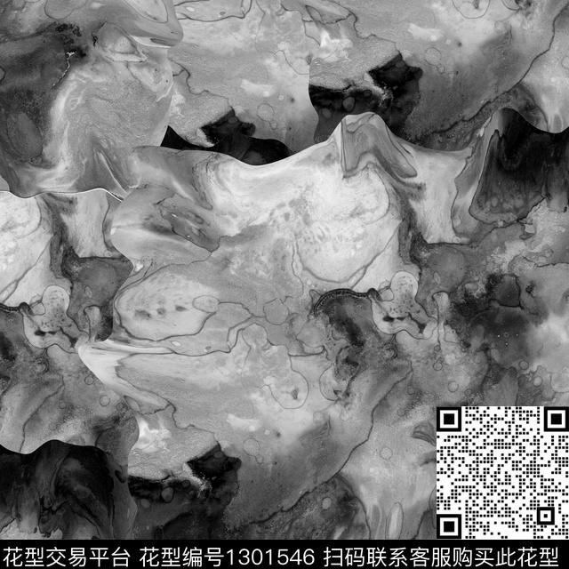 笔触男装定位花扎染华亿平台数码印花华亿平台下载（图片编号: 1301546） - 瓦栏（Walan）