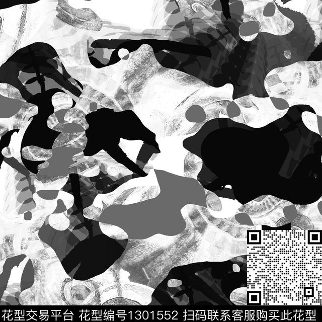 几何男装满版花迷彩数码印花华亿平台下载（图片编号: 1301552） - 瓦栏（Walan）