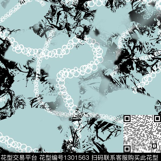 链条简约几何传统印花华亿平台下载（图片编号: 1301563） - 瓦栏（Walan）