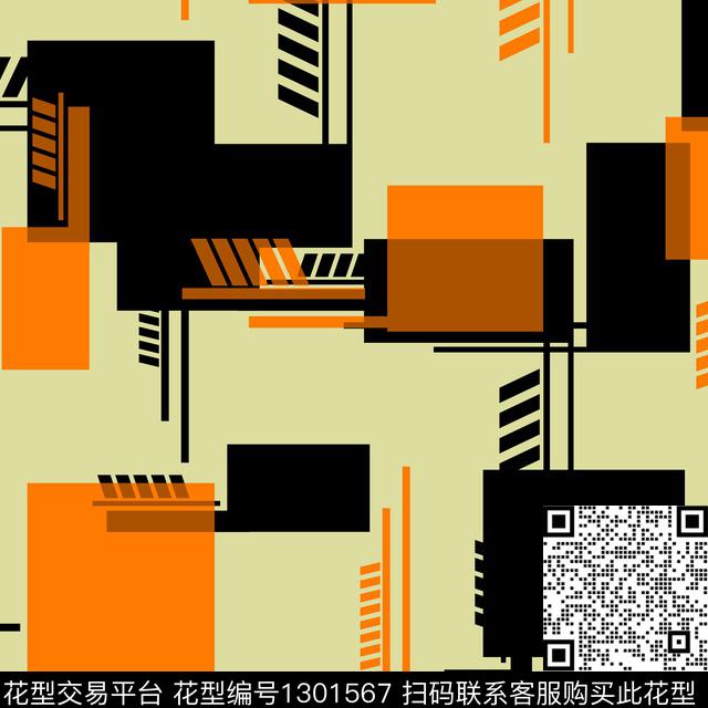 简约几何抽象男装传统印花华亿平台下载（图片编号: 1301567） - 瓦栏（Walan）