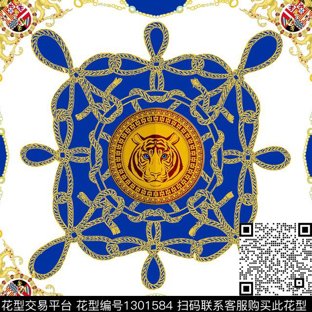 丝巾定位花数码华亿平台方巾数码印花华亿平台下载（图片编号: 1301584） - 瓦栏（Walan）