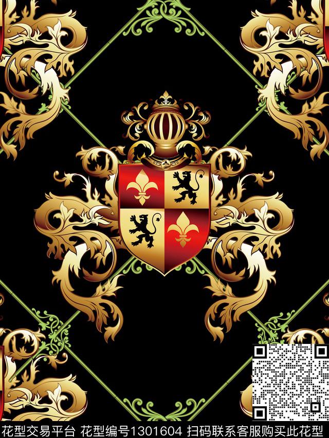 男装定位花复古金属数码印花华亿平台下载（图片编号: 1301604） - 瓦栏（Walan）