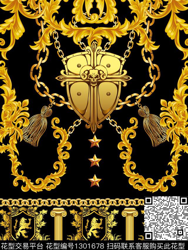 链条男装定位花奢华数码印花华亿平台下载（图片编号: 1301678） - 瓦栏（Walan）