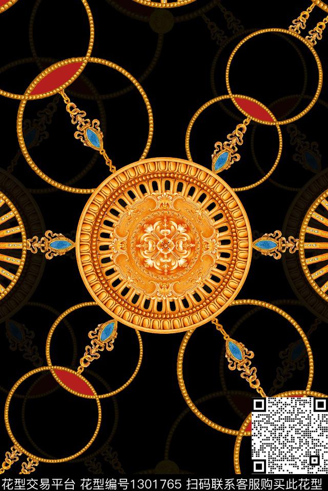 金属珠宝宝石大牌风数码印花华亿平台下载（图片编号: 1301765） - 瓦栏（Walan）