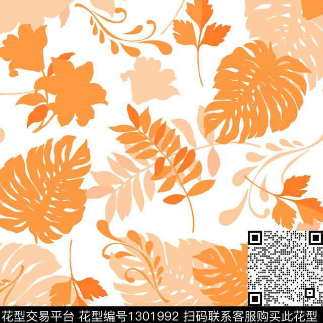 花卉满版散花大牌风传统印花华亿平台下载（图片编号: 1301992） - 瓦栏（Walan）