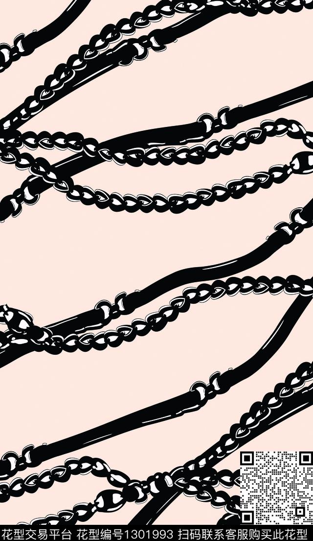 链条潮牌大牌风传统印花华亿平台下载（图片编号: 1301993） - 瓦栏（Walan）