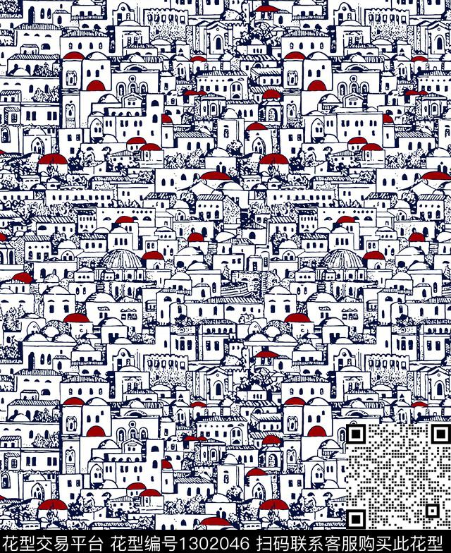 几何男装满版花男装传统印花华亿平台下载（图片编号: 1302046） - 瓦栏（Walan）