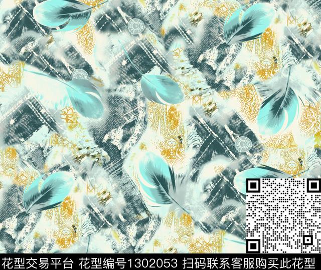 男装满版花大牌风传统印花华亿平台下载（图片编号: 1302053） - 瓦栏（Walan）