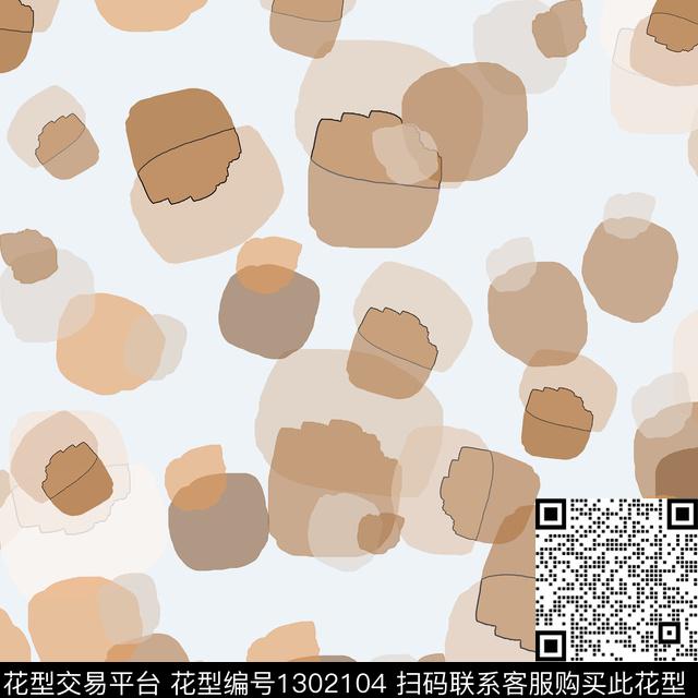 几何手绘线条笔触抽象波点数码印花华亿平台下载（图片编号: 1302104） - 瓦栏（Walan）