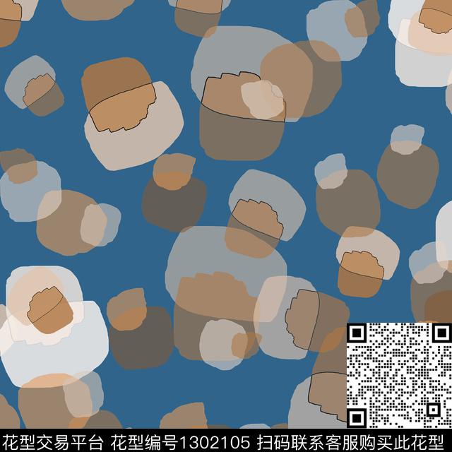 几何手绘线条笔触抽象波点数码印花华亿平台下载（图片编号: 1302105） - 瓦栏（Walan）