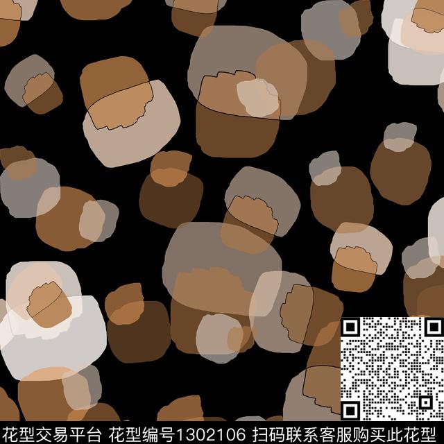 几何手绘线条笔触抽象波点数码印花华亿平台下载（图片编号: 1302106） - 瓦栏（Walan）