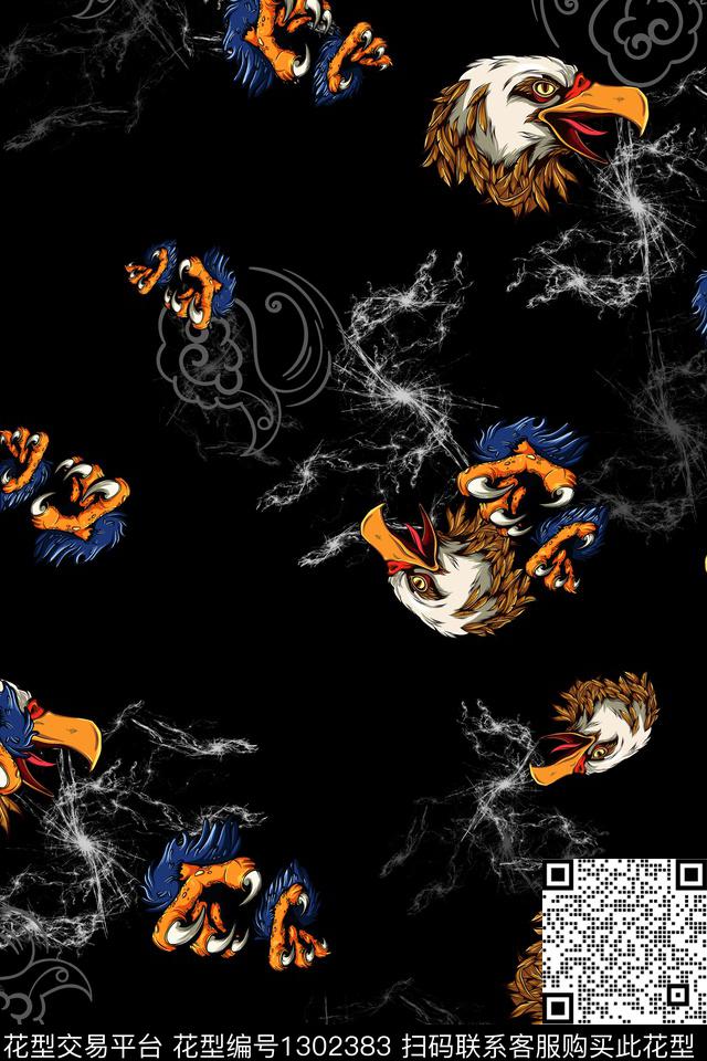 动物男装满版散花数码印花华亿平台下载（图片编号: 1302383） - 瓦栏（Walan）
