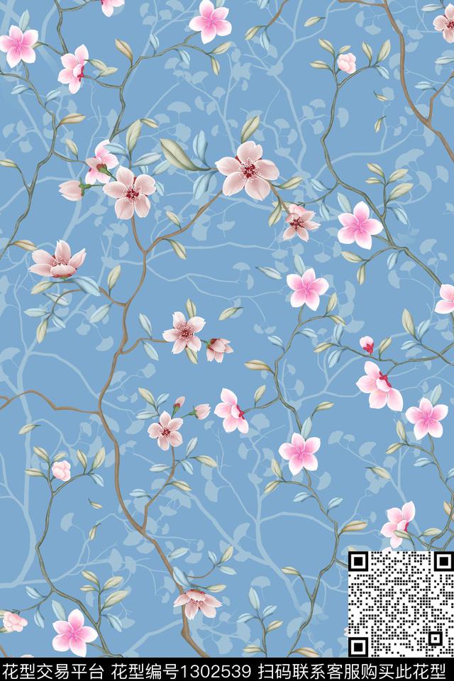 床品女装花卉数码印花华亿平台下载（图片编号: 1302539） - 瓦栏（Walan）