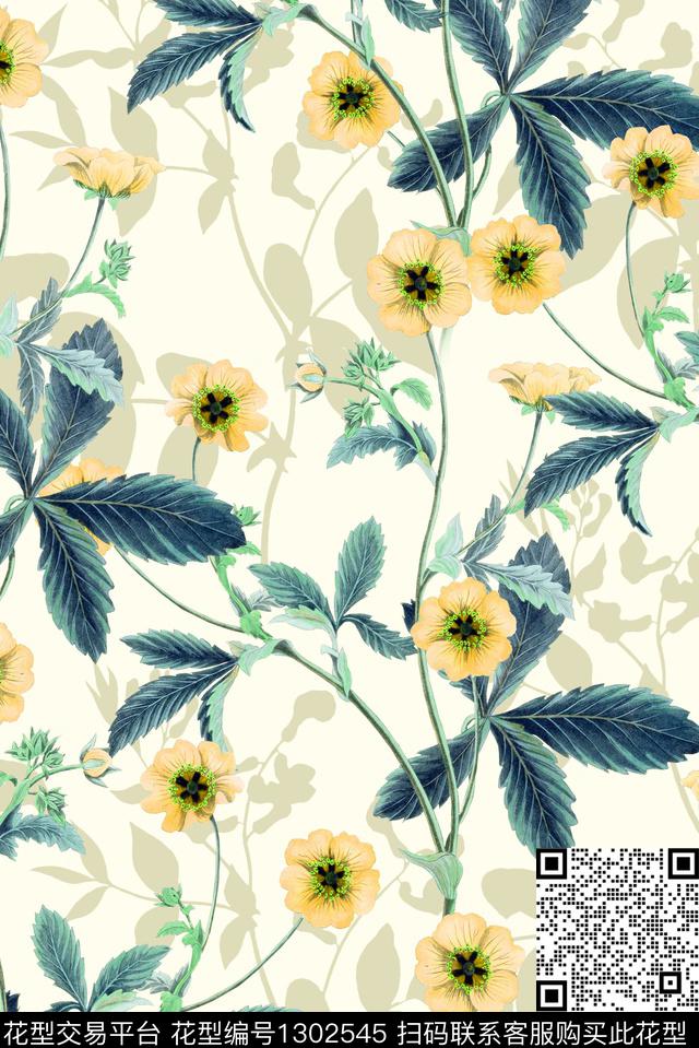 床品花卉女装数码印花华亿平台下载（图片编号: 1302545） - 瓦栏（Walan）