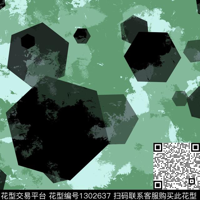 几何六边形抽象男装传统印花华亿平台下载（图片编号: 1302637） - 瓦栏（Walan）