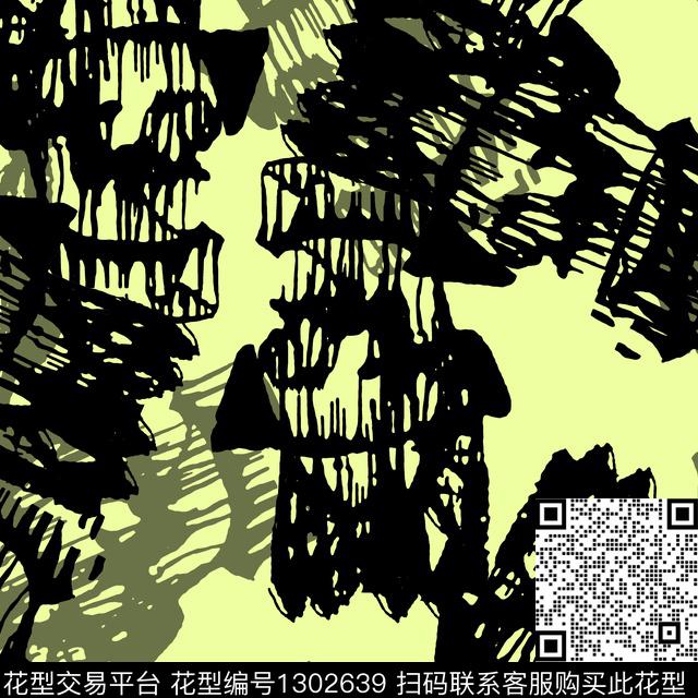 几何抽象男装夹克传统印花华亿平台下载（图片编号: 1302639） - 瓦栏（Walan）