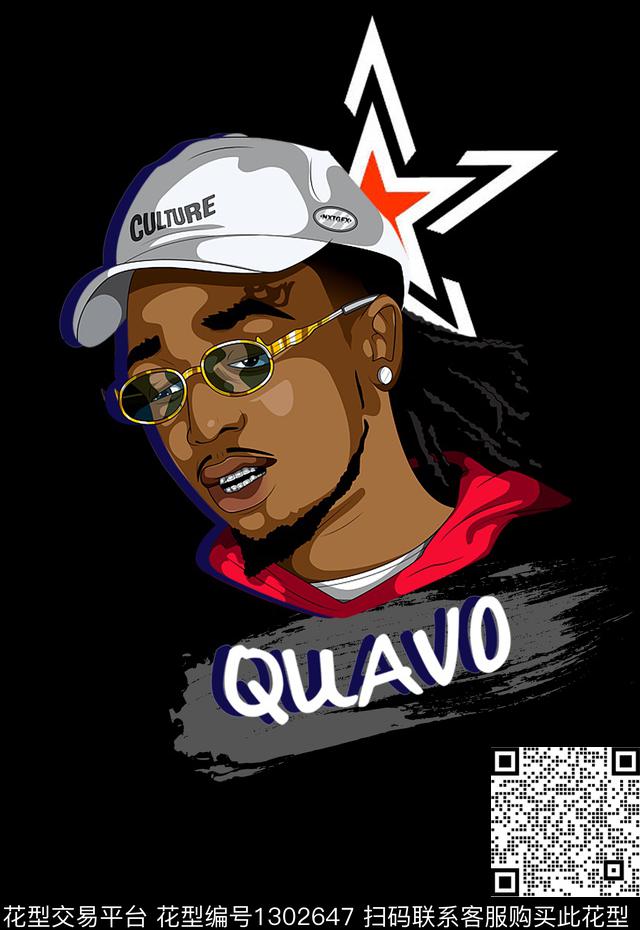 插画肌理字母数码印花华亿平台下载（图片编号: 1302647） - 瓦栏（Walan）