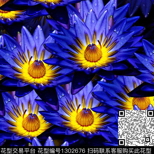 女装花卉满版散花数码印花华亿平台下载（图片编号: 1302676） - 瓦栏（Walan）