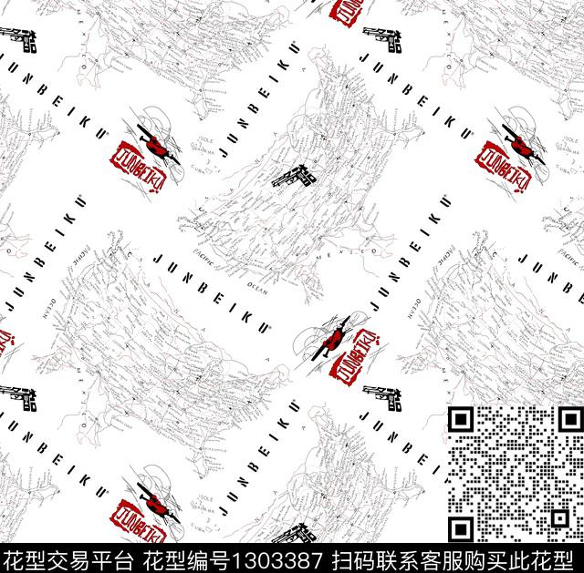 几何男装满版花男装传统印花华亿平台下载（图片编号: 1303387） - 瓦栏（Walan）