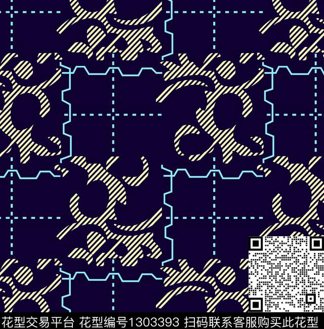 几何男装满版花男装传统印花华亿平台下载（图片编号: 1303393） - 瓦栏（Walan）
