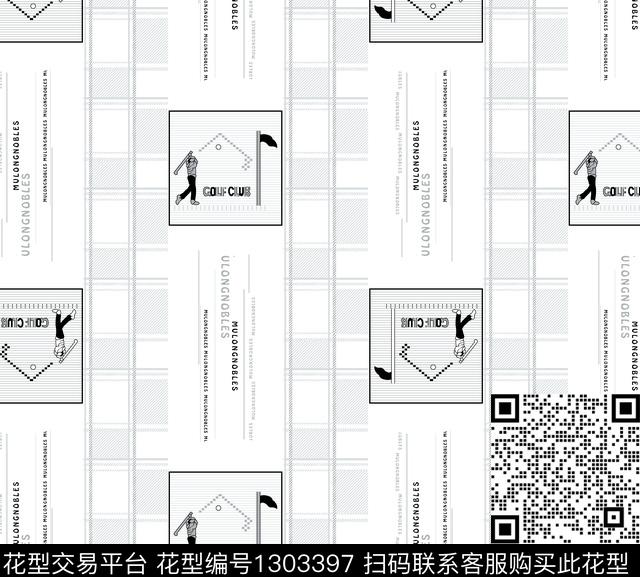 几何男装满版花大牌风传统印花华亿平台下载（图片编号: 1303397） - 瓦栏（Walan）