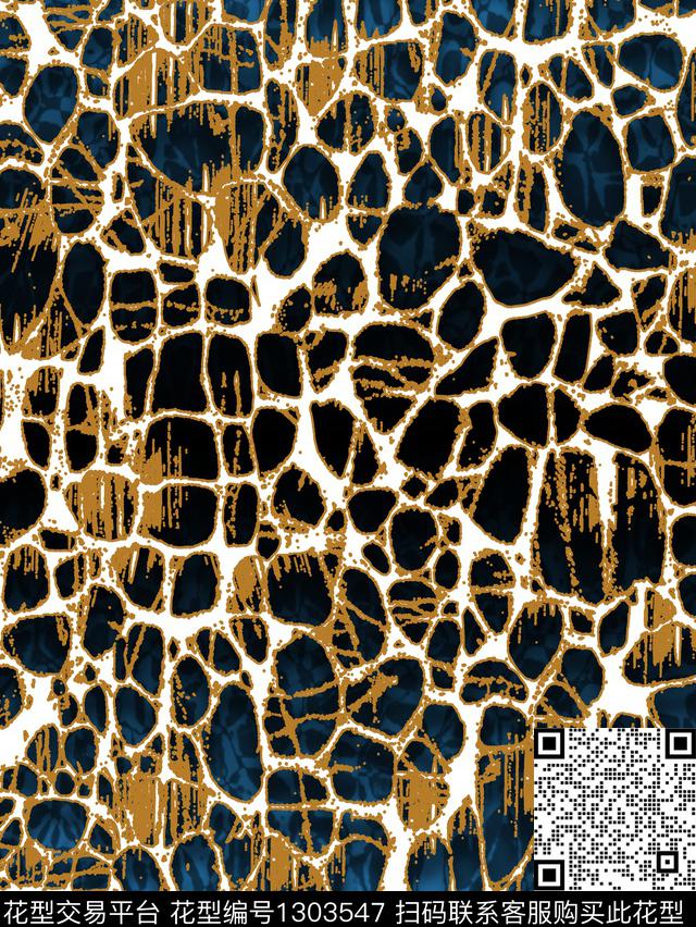 几何笔触女装数码印花华亿平台下载（图片编号: 1303547） - 瓦栏（Walan）