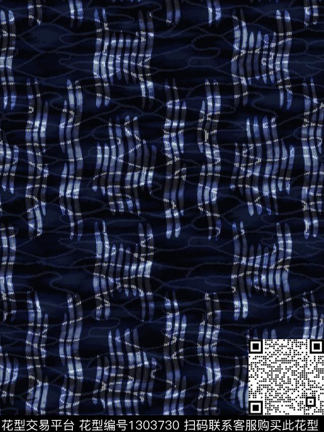 笔触休闲泳装数码印花华亿平台下载（图片编号: 1303730） - 瓦栏（Walan）