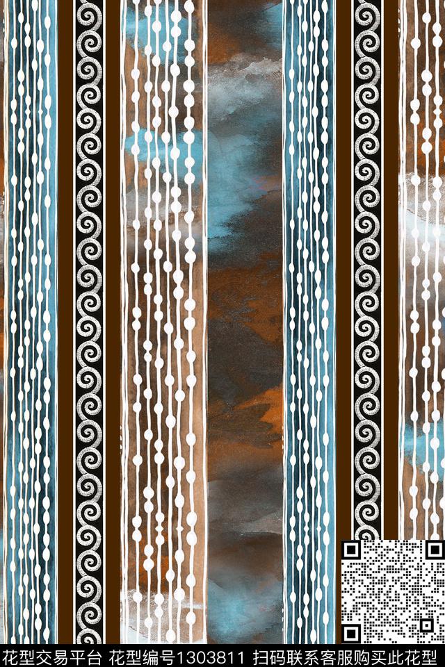 民族风真丝复古旗袍华亿平台数码印花华亿平台下载（图片编号: 1303811） - 瓦栏（Walan）