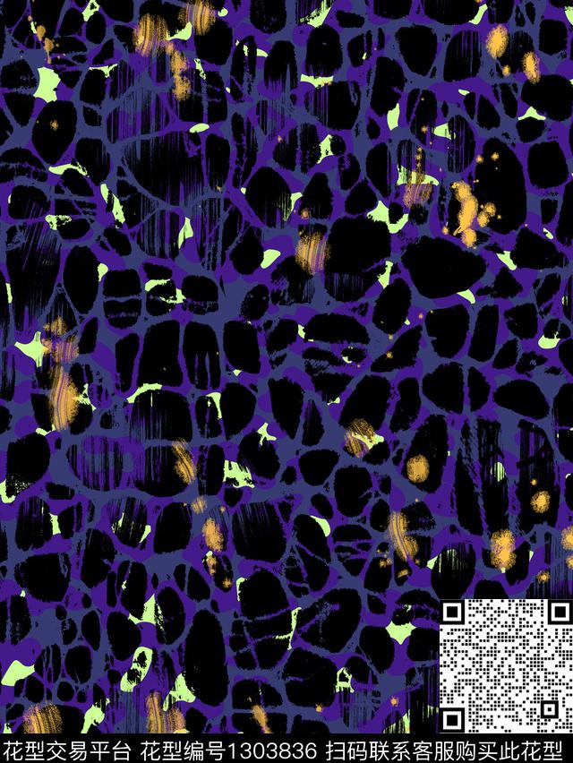 笔触几何纹理数码印花华亿平台下载（图片编号: 1303836） - 瓦栏（Walan）