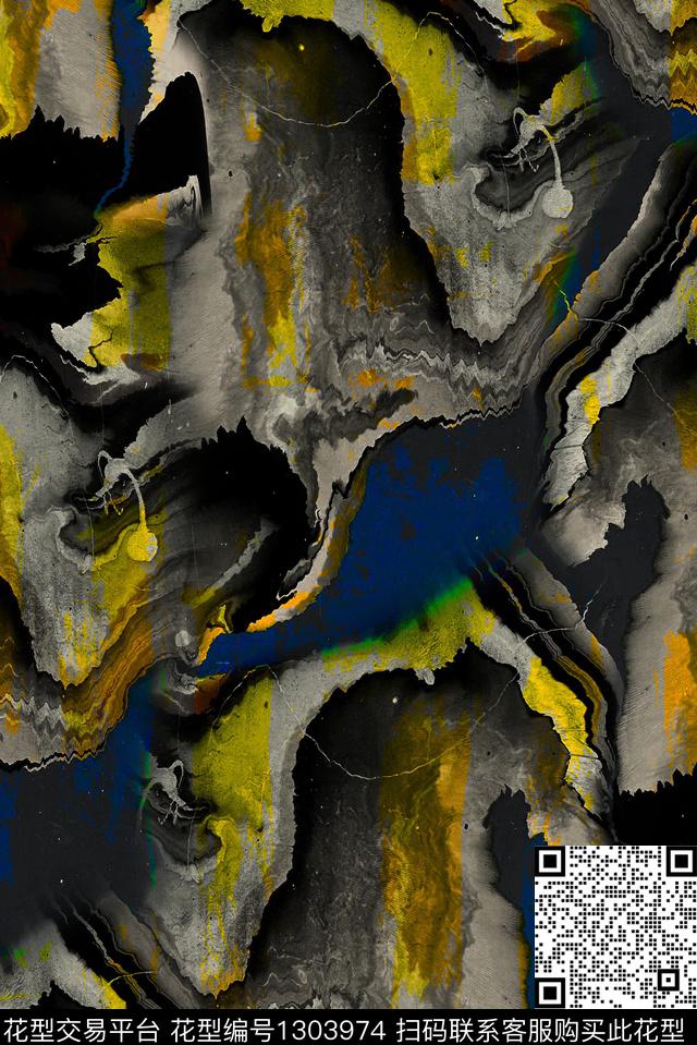 复古纹理大牌风数码印花华亿平台下载（图片编号: 1303974） - 瓦栏（Walan）