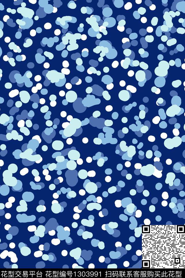 几何波点深色底华亿平台传统印花华亿平台下载（图片编号: 1303991） - 瓦栏（Walan）