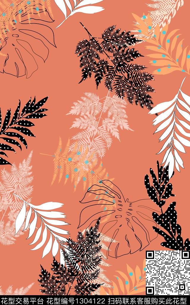 花卉潮牌大牌风传统印花华亿平台下载（图片编号: 1304122） - 瓦栏（Walan）