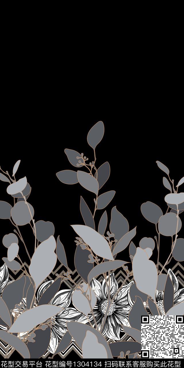 女装定位花女装花卉数码印花华亿平台下载（图片编号: 1304134） - 瓦栏（Walan）