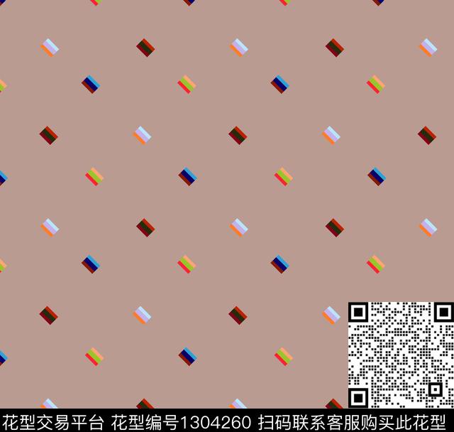 几何小碎花色快数码印花华亿平台下载（图片编号: 1304260） - 瓦栏（Walan）