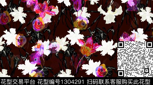 数码华亿平台女装大牌风数码印花华亿平台下载（图片编号: 1304291） - 瓦栏（Walan）