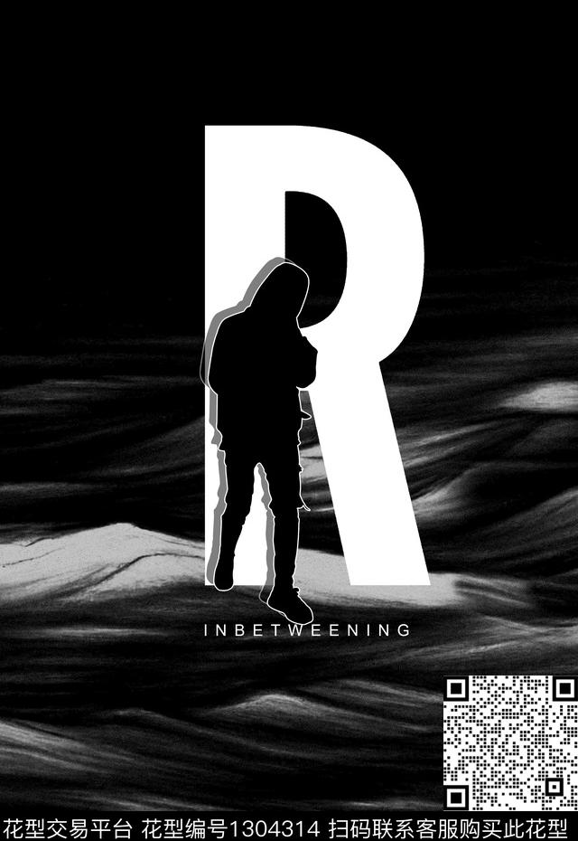 字母定位花大牌风数码印花华亿平台下载（图片编号: 1304314） - 瓦栏（Walan）