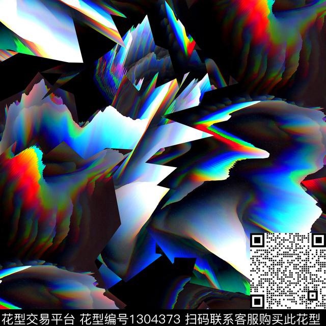 几何炫彩女装数码印花华亿平台下载（图片编号: 1304373） - 瓦栏（Walan）