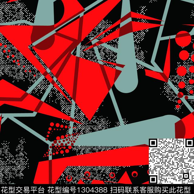 肌理几何女装传统印花华亿平台下载（图片编号: 1304388） - 瓦栏（Walan）