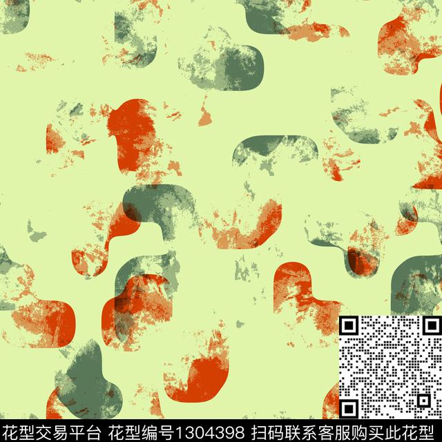 肌理抽象男装夹克传统印花华亿平台下载（图片编号: 1304398） - 瓦栏（Walan）